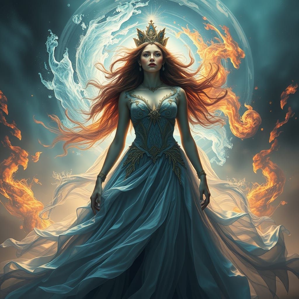 Elemental Goddess in a Cinematic Digital Painting