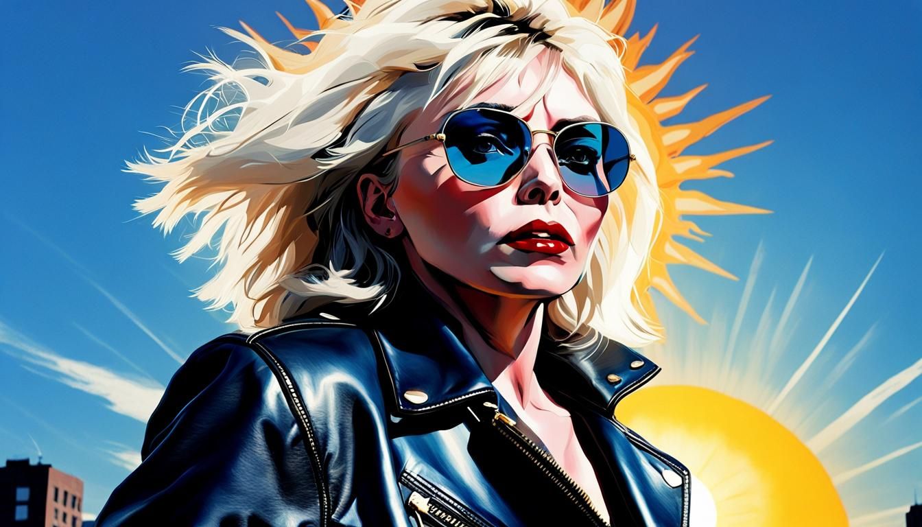 Debbie Harry Inspired Portrait in Abstract Style