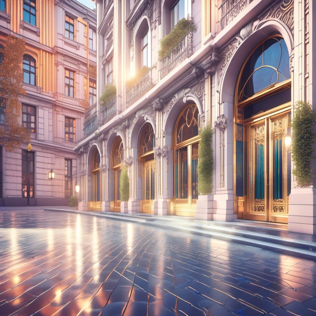 Opulent Art Deco Architecture with Geometric Patterns