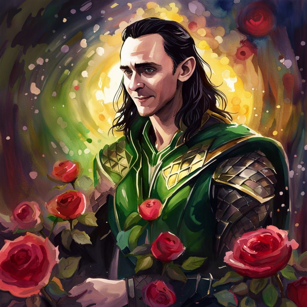 Loki With Roses