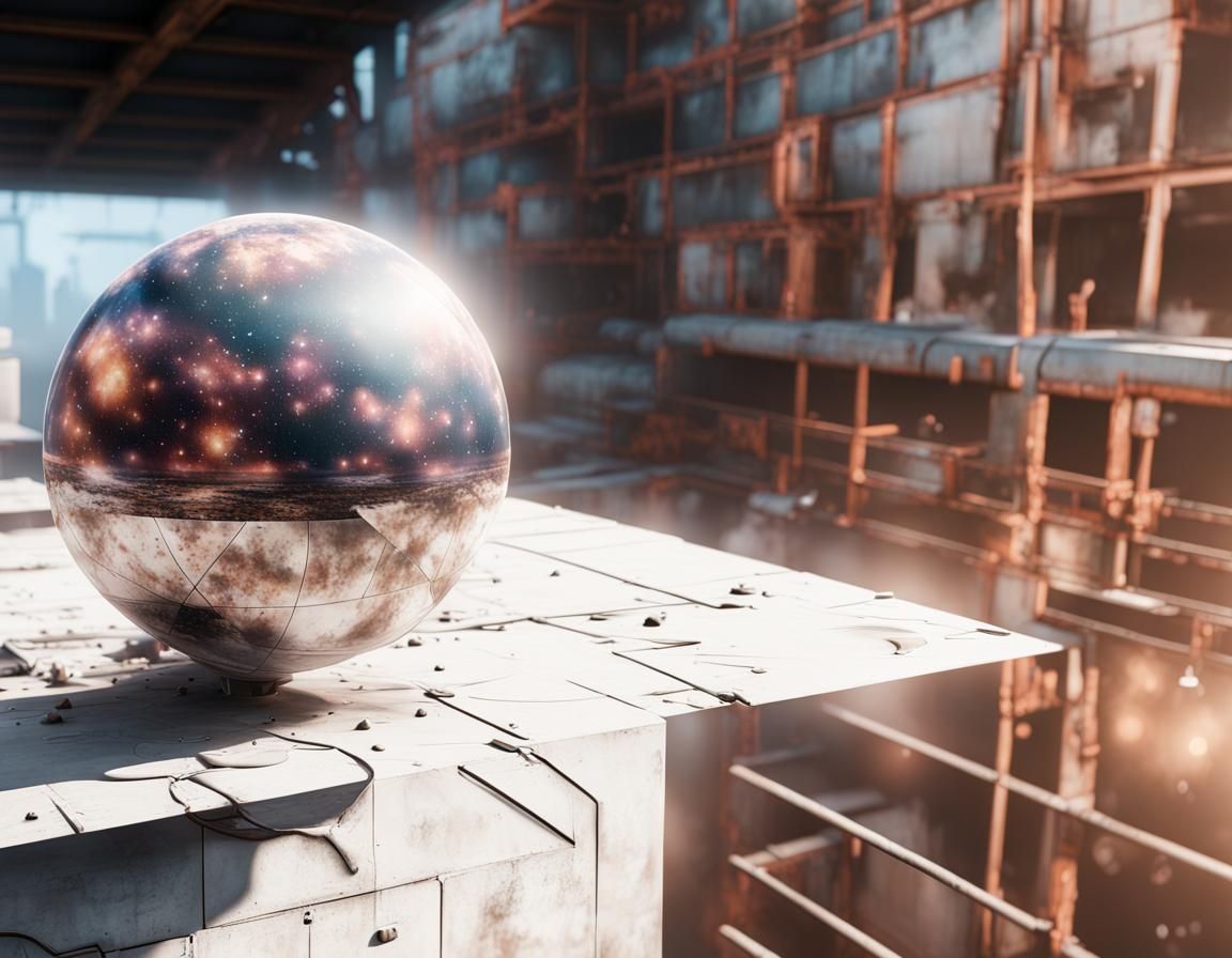 Cosmic Post-Apocalyptic Landscape in Photorealistic Street A...