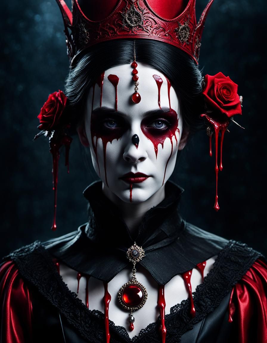 Grimdark Portraits in Gothic Splattercore Style