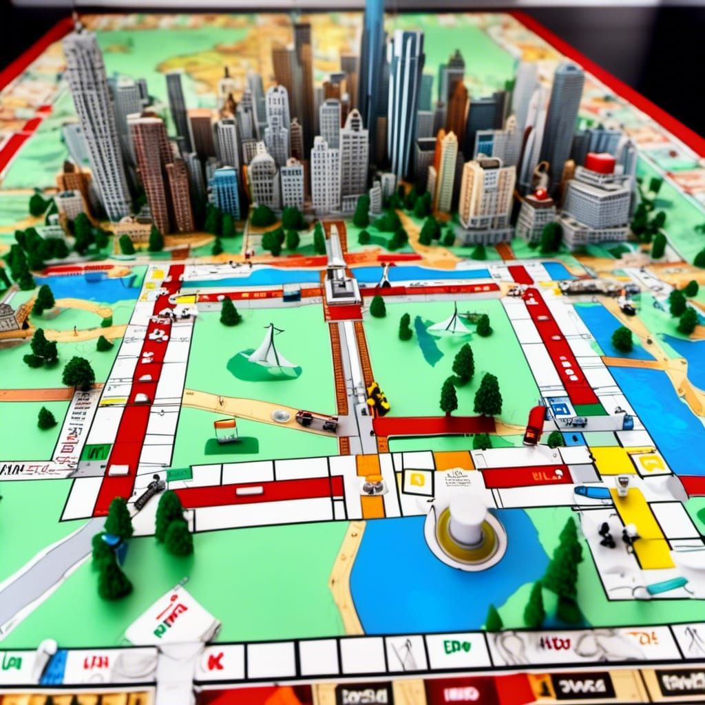 Monopoly Board Game as a Realistic 3D World