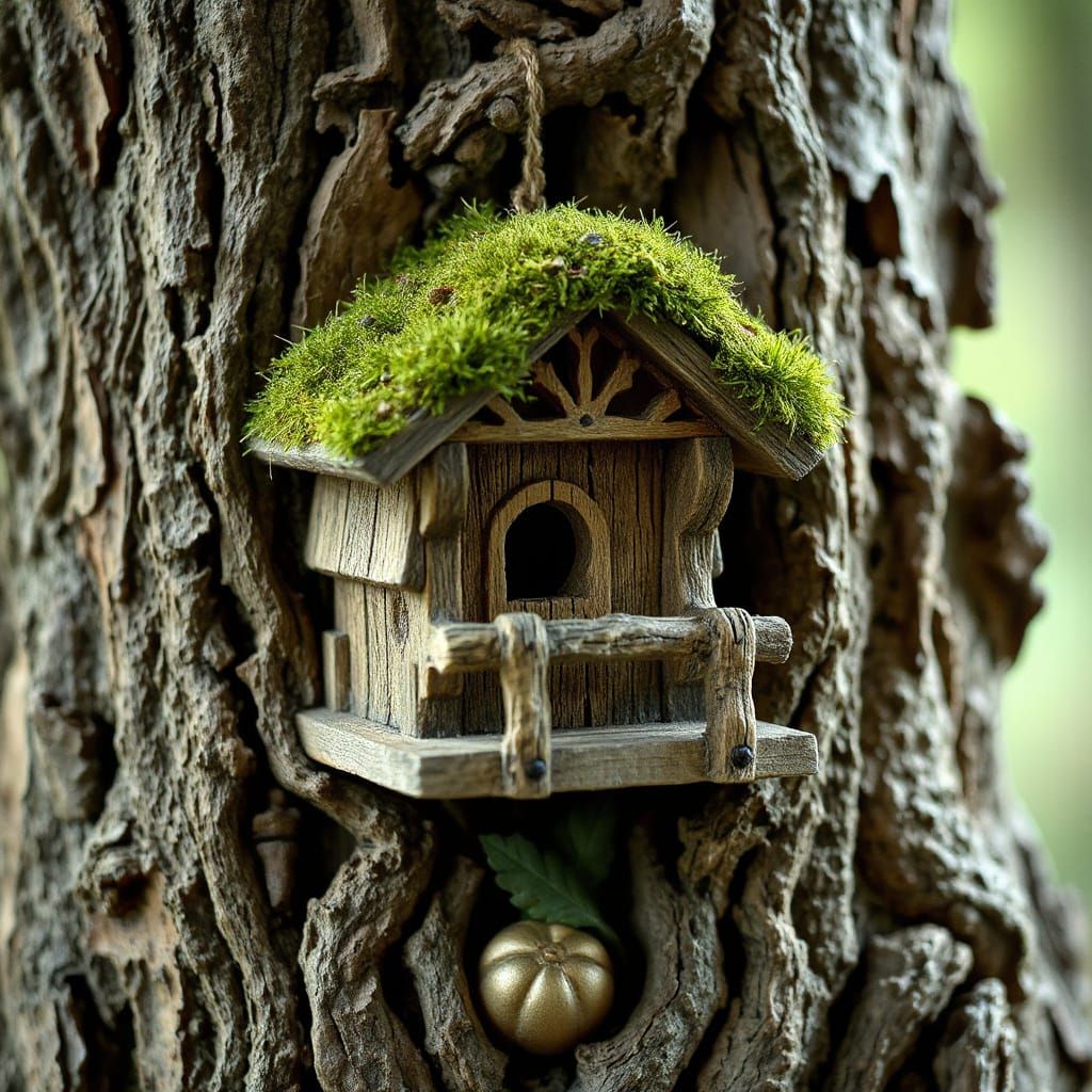 Enchanted Birdhouse in Beatrix Potter Style