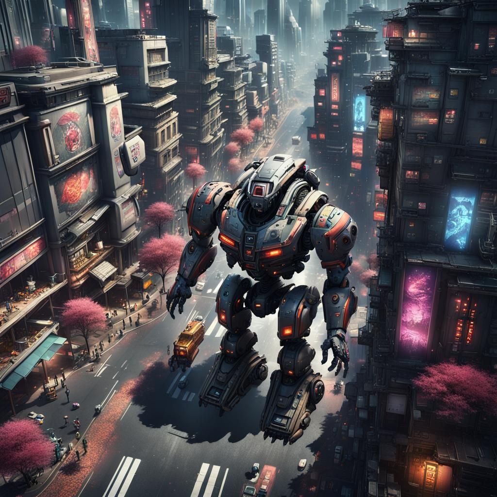 Cyborgs and Monsters Coexisting in Neo Tokyo Utopia