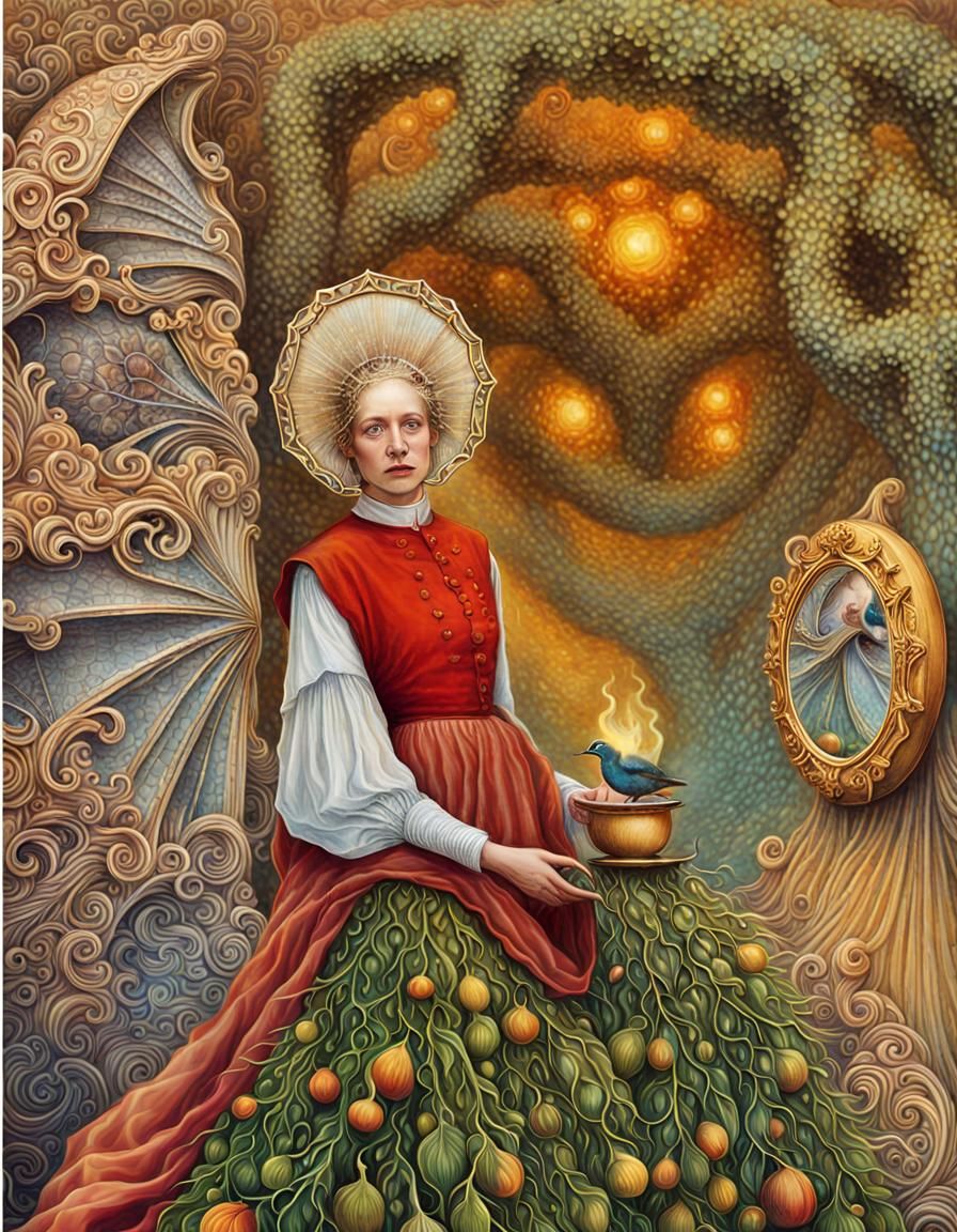 Magical Biological Forms with Prisms in Surreal Photo