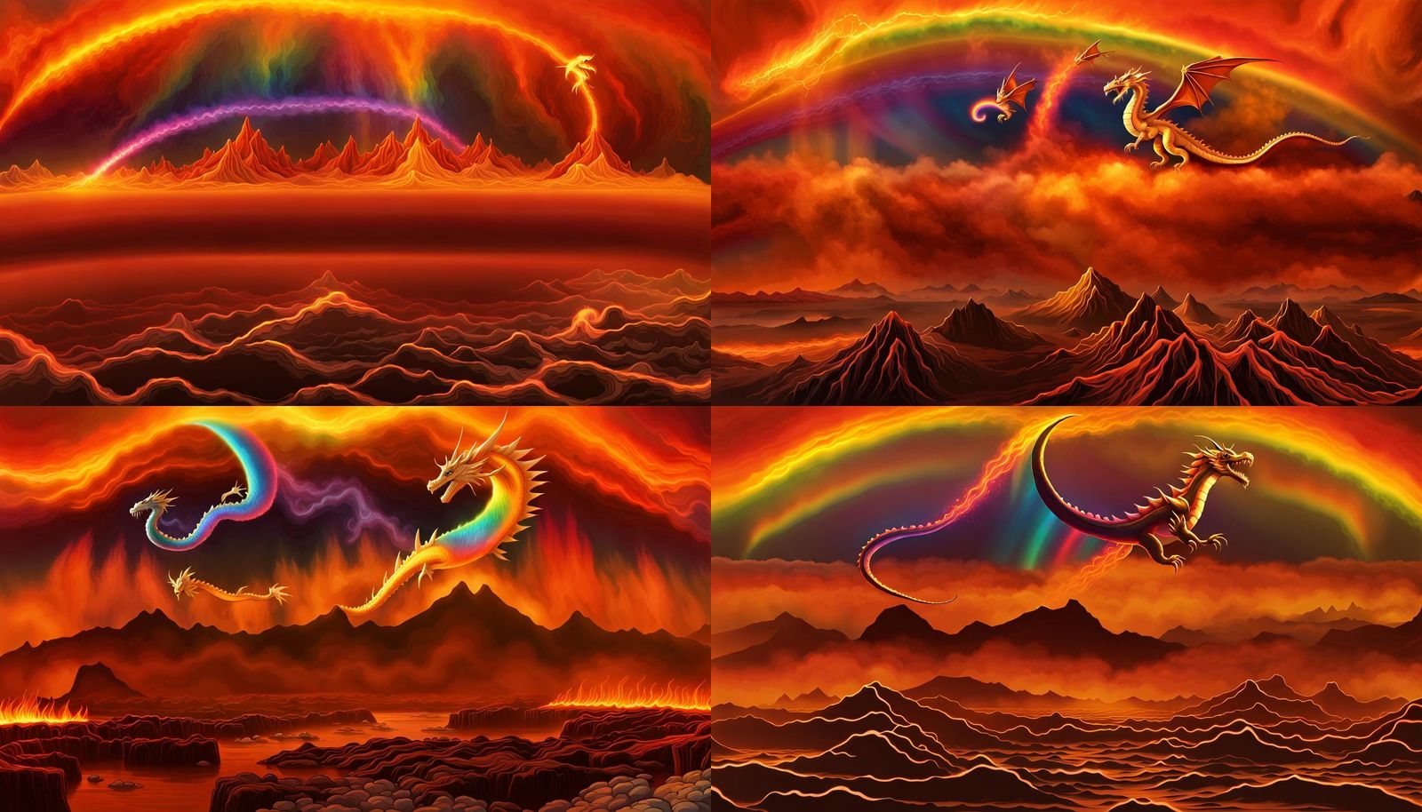 Fiery Dragon-Aurora Over Venus in Rainbow Colors