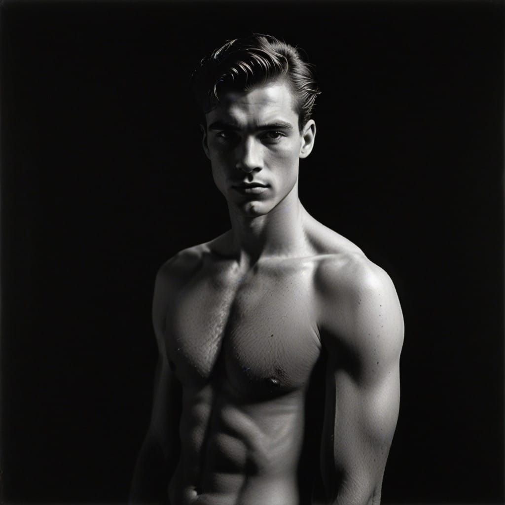 Classical Male Form in Moody Black and White