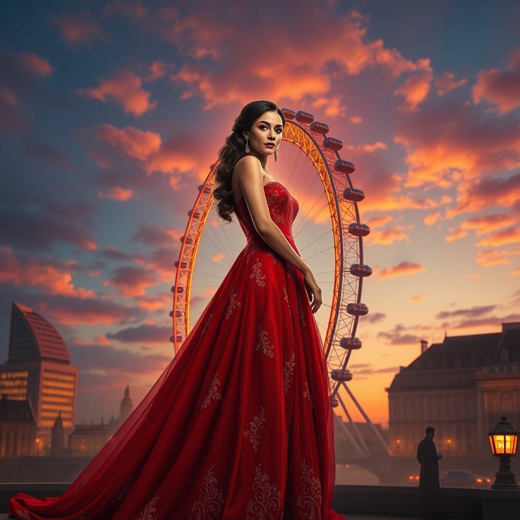 Regal Lady Illuminates London Eye Sunset