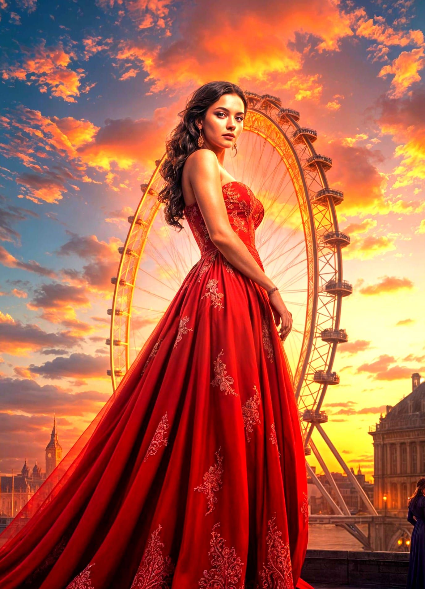 Regal Lady Illuminates London Eye Sunset