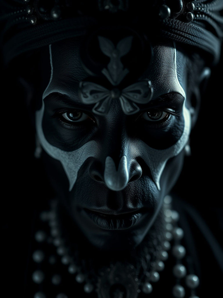 Hyper-Realistic Portrait of Voodoo God in Cinematic Style
