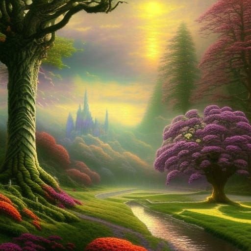 Ethereal Tree of Life: Digital Matte Painting