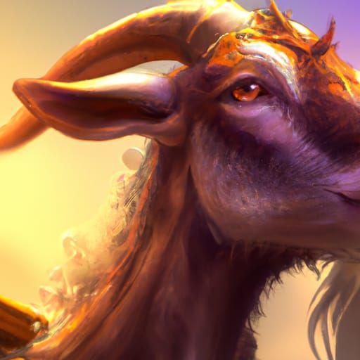 Hyperdetailed Goat Portrait in Artgerm Style