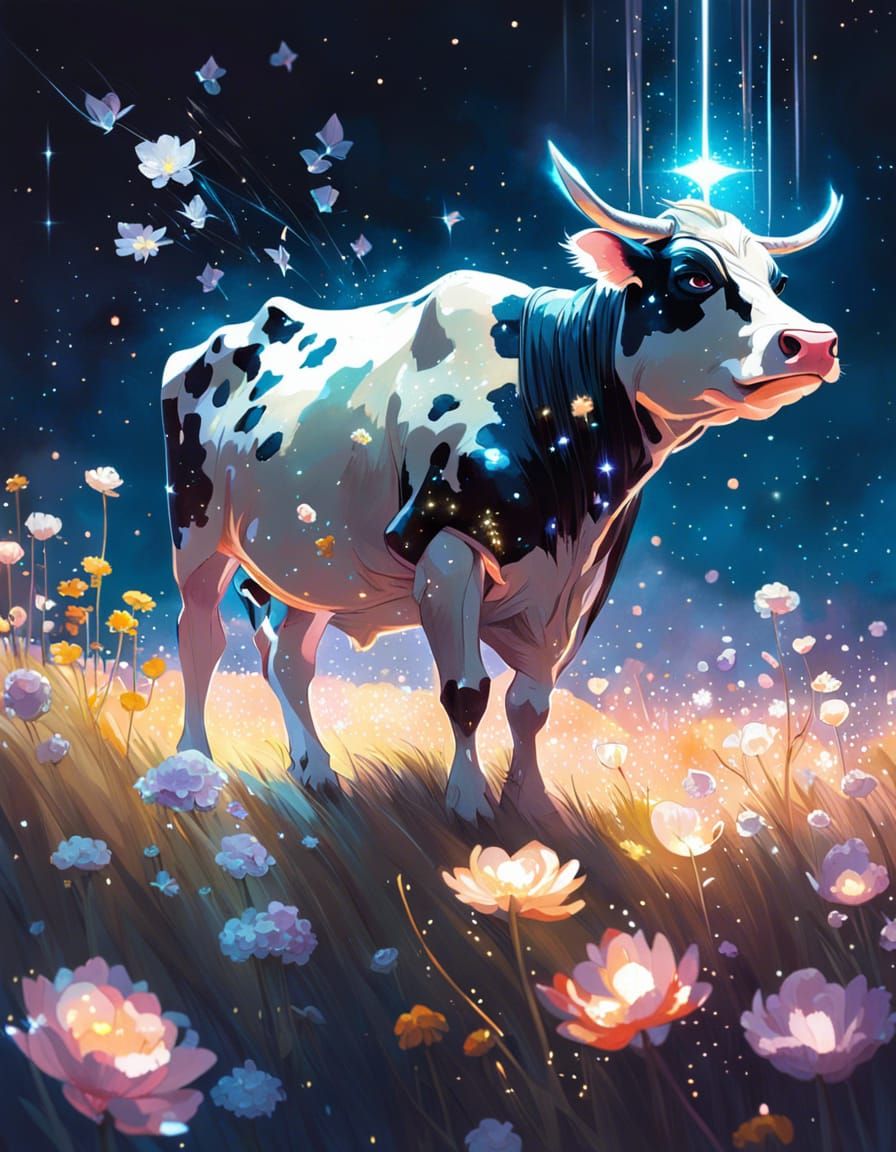 Fantasy Spaceship Lights Up Magical Field