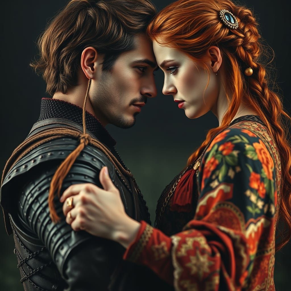 Highlands Romance: Warrior and Princess Dancing