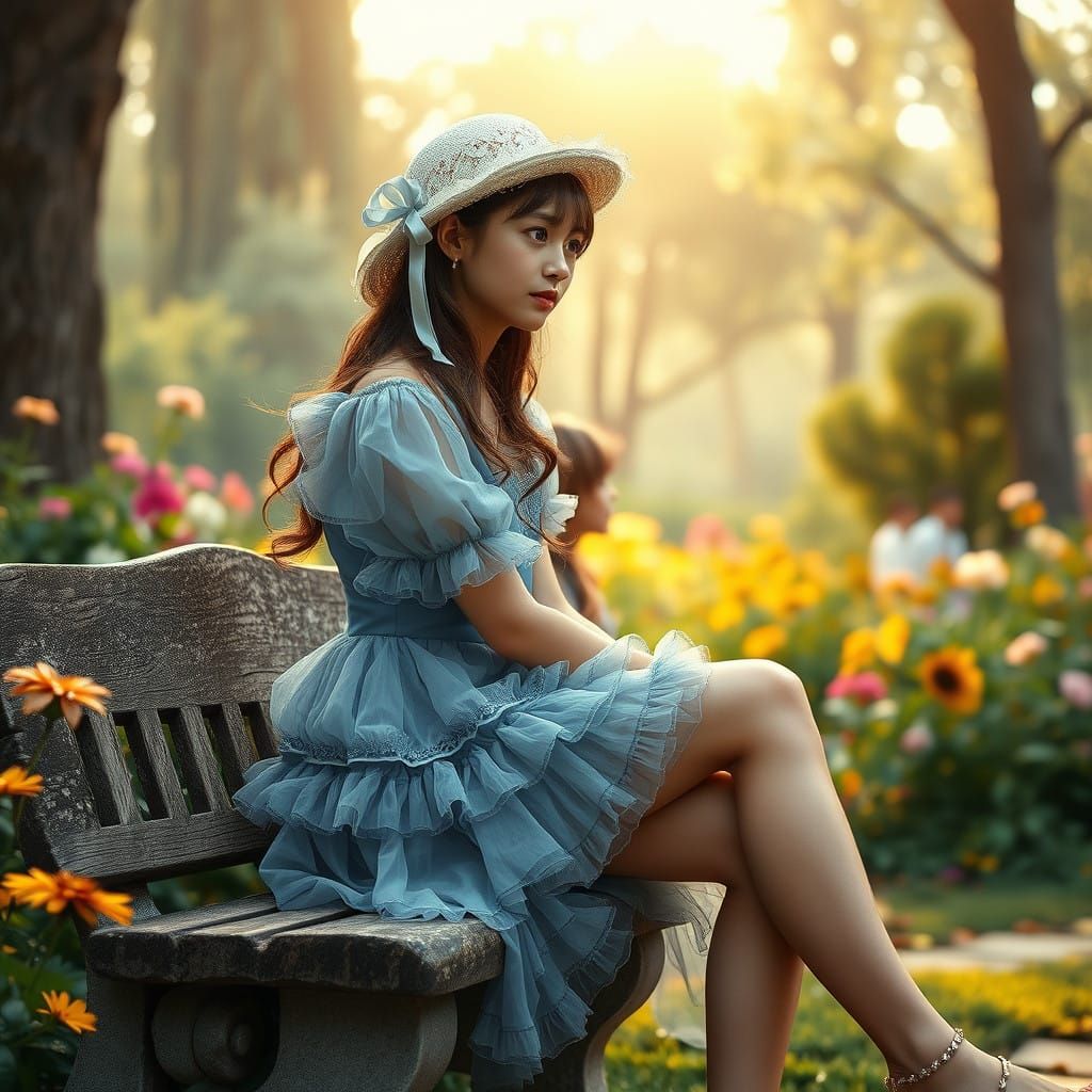 Ethereal Gentleman in Whimsical Garden Attire