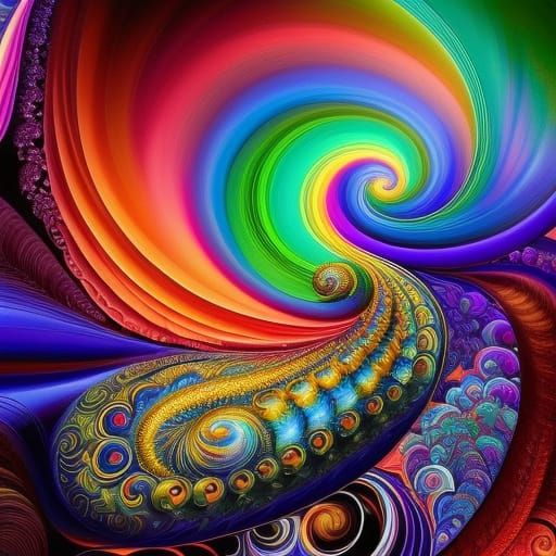 Majestic Snail with Mechanical Swirls: Digital Illustration