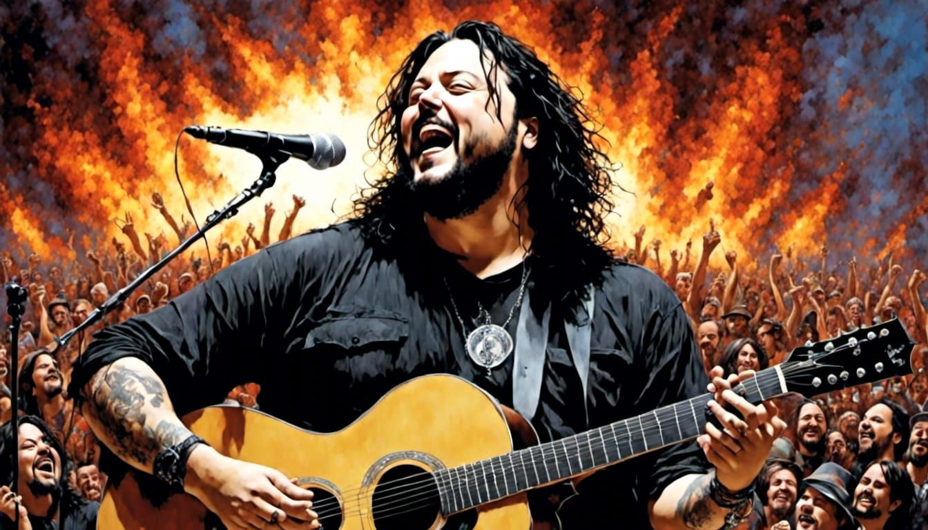 Singer at Woodstock '99 in Retro Rockabilly Style