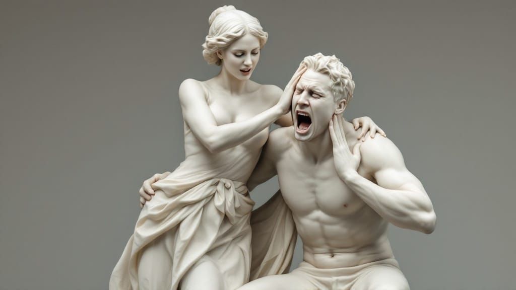 Serene Siren of Slapstick Comedy Statue