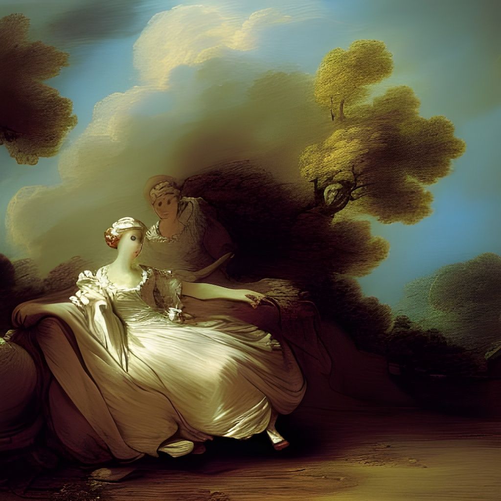 Rococo Scene in the Style of Fragonard