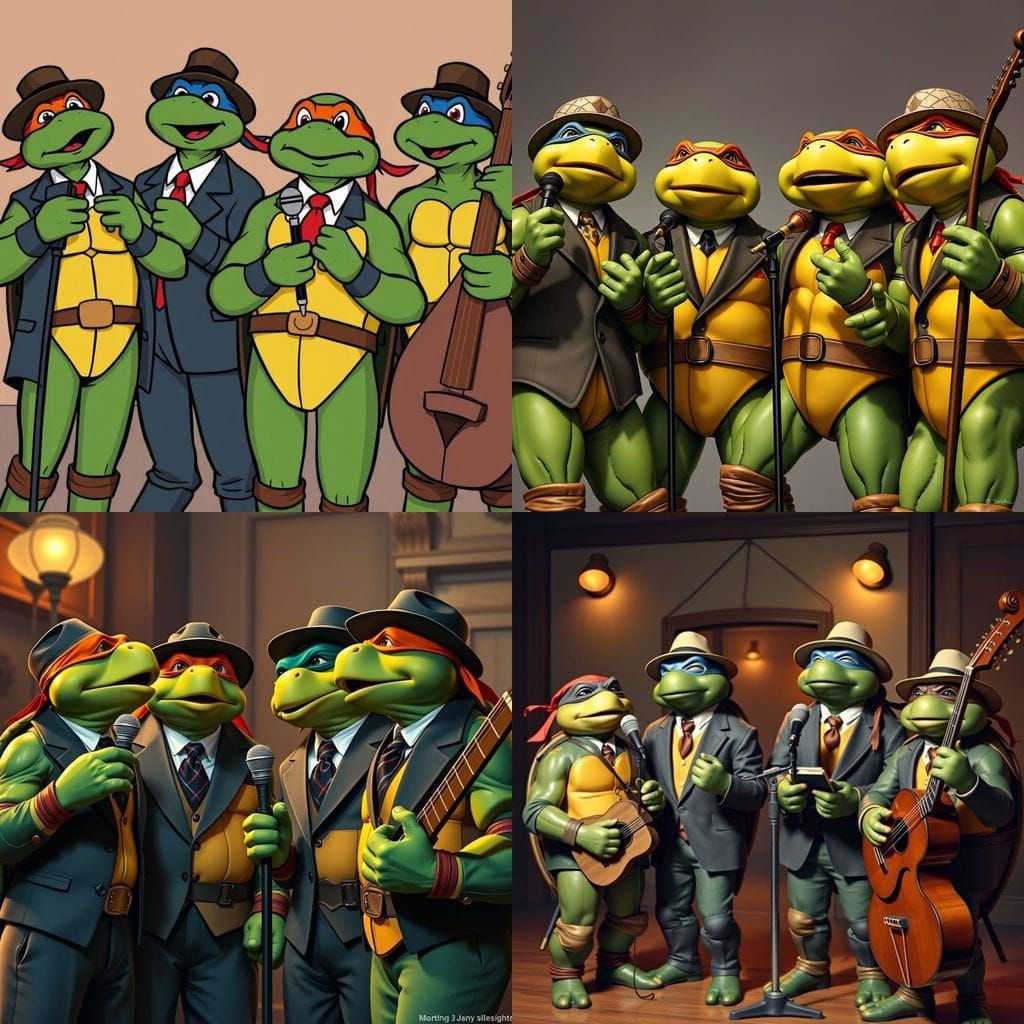 Teenage Mutant Ninja Turtles Barbershop Quartet