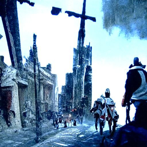 Knights Templar in a Broken City: Digital Matte Painting