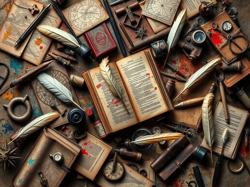 Surreal Cubist Celebration of Shakespeare's Creative Genius