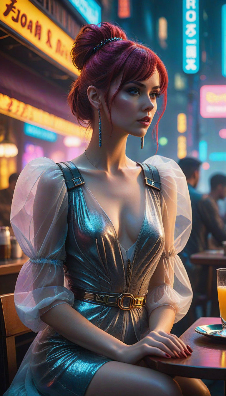 Contemporary Fashion at an Urban Outdoor Café