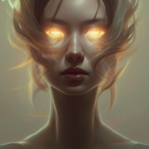 Hyperrealistic Oracle Portrait with Star-Like Eyes