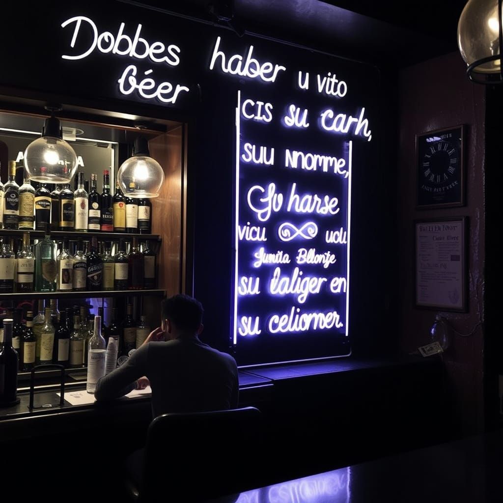 Vintage Bar Advertisement Poster Art