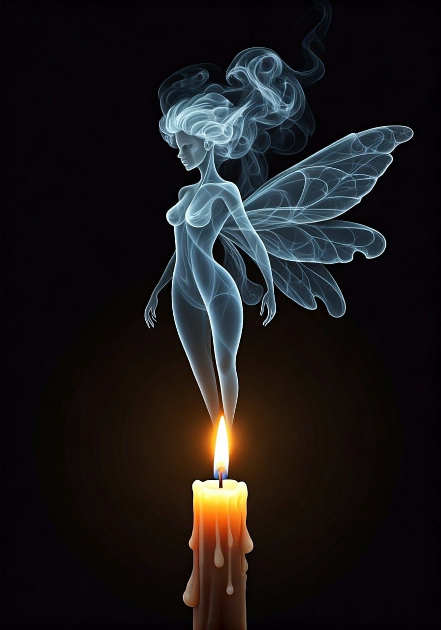 Smoke art, fairy