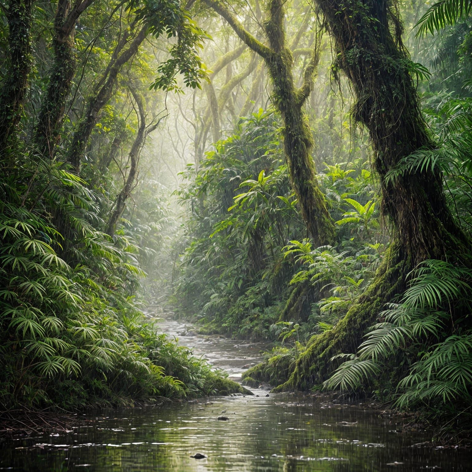 Lush Primeval Rainforest
