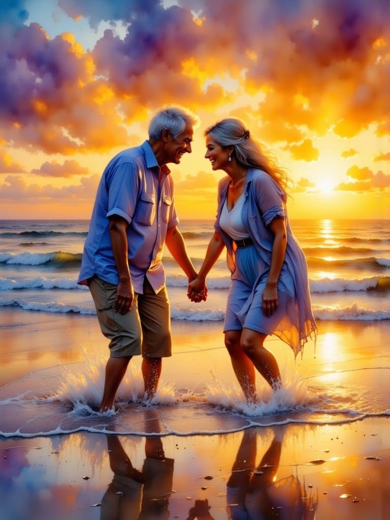 Golden Hour Beachside Joy