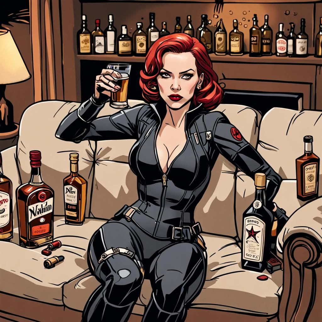 Drunk Black Widow (evolved, series)