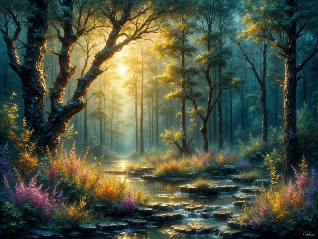 Ethereal Midsummer Night's Dream in Golden Light