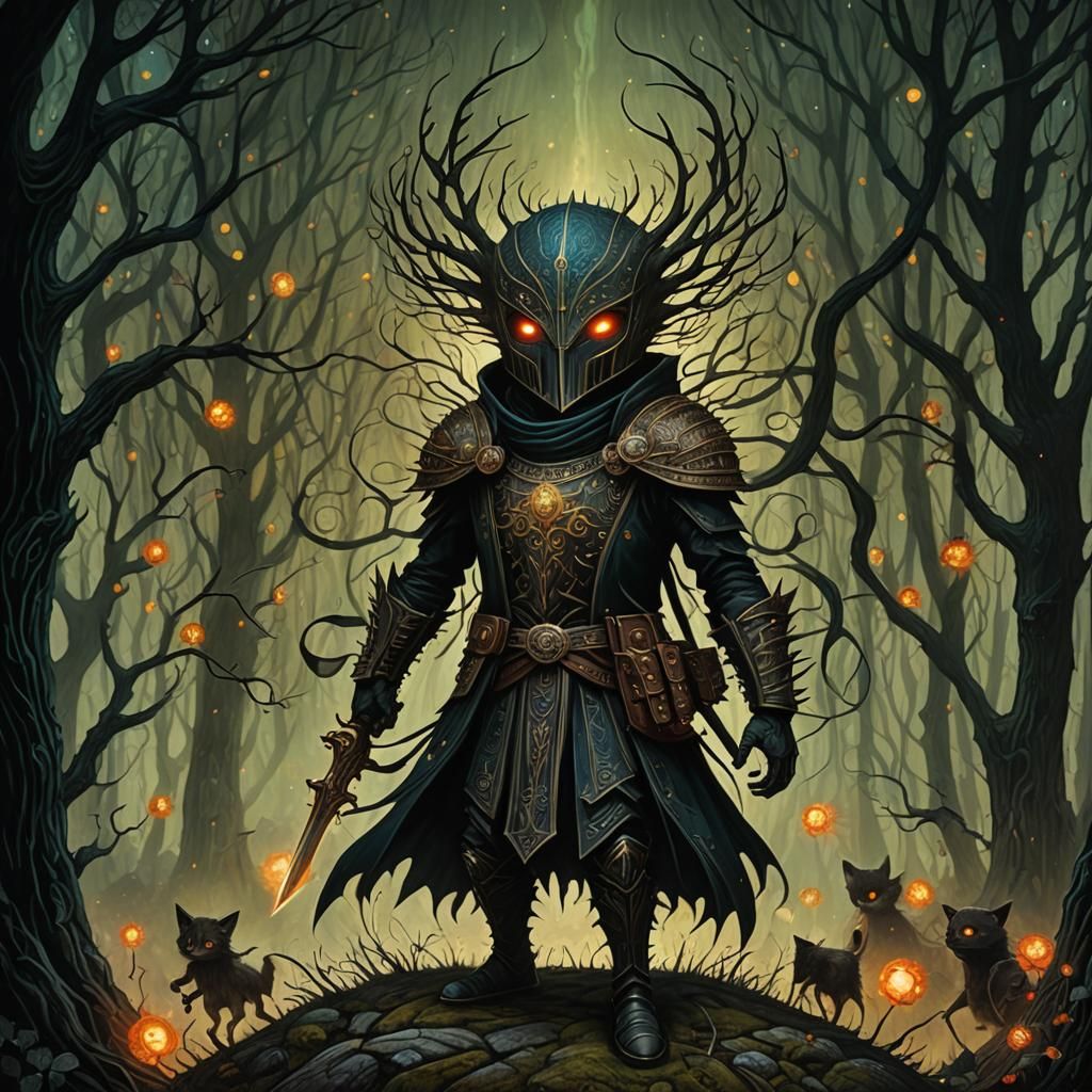 Epic Dark Fantasy Sci-Fi Final Boss in Art Brut