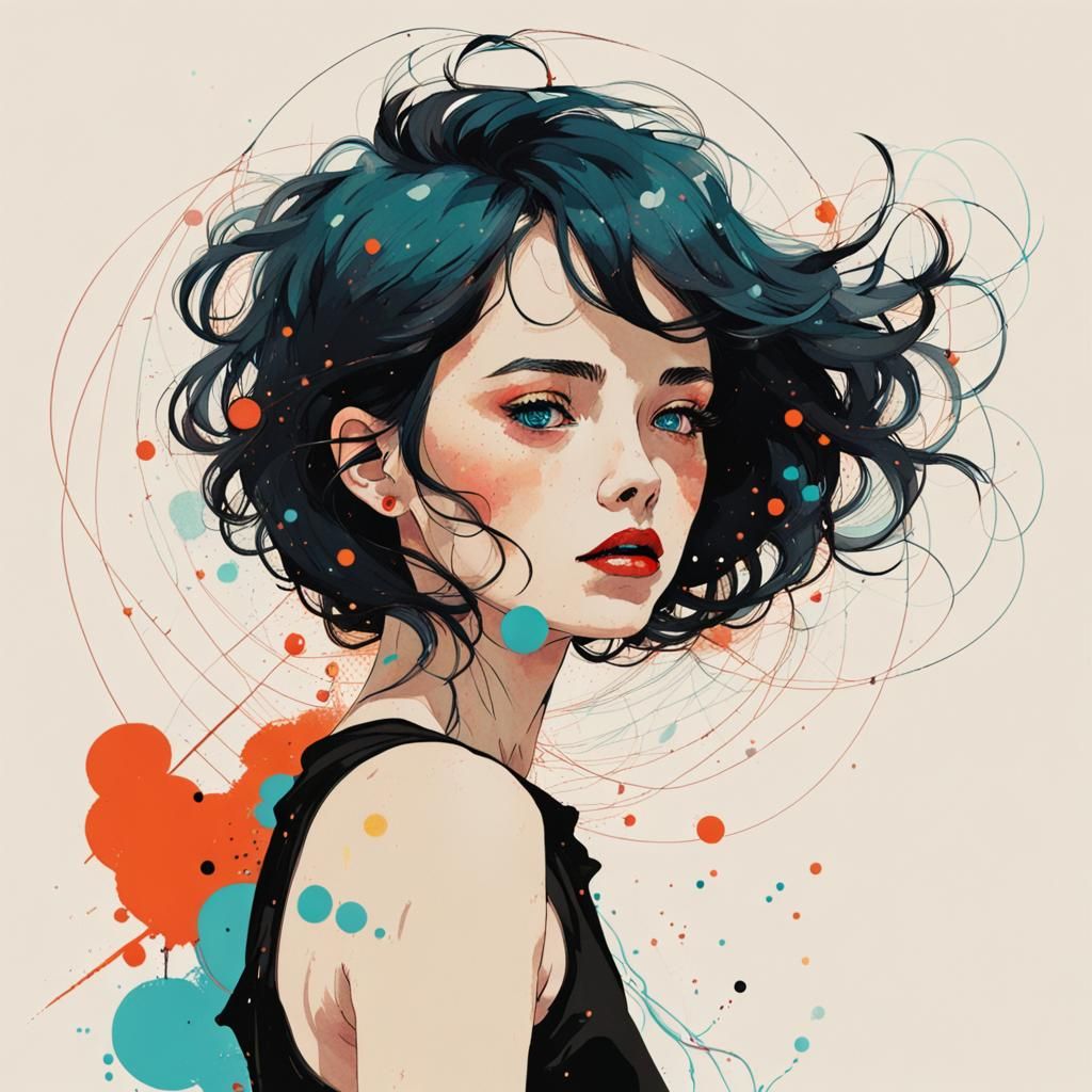 Rocket Launch in Watercolor Style