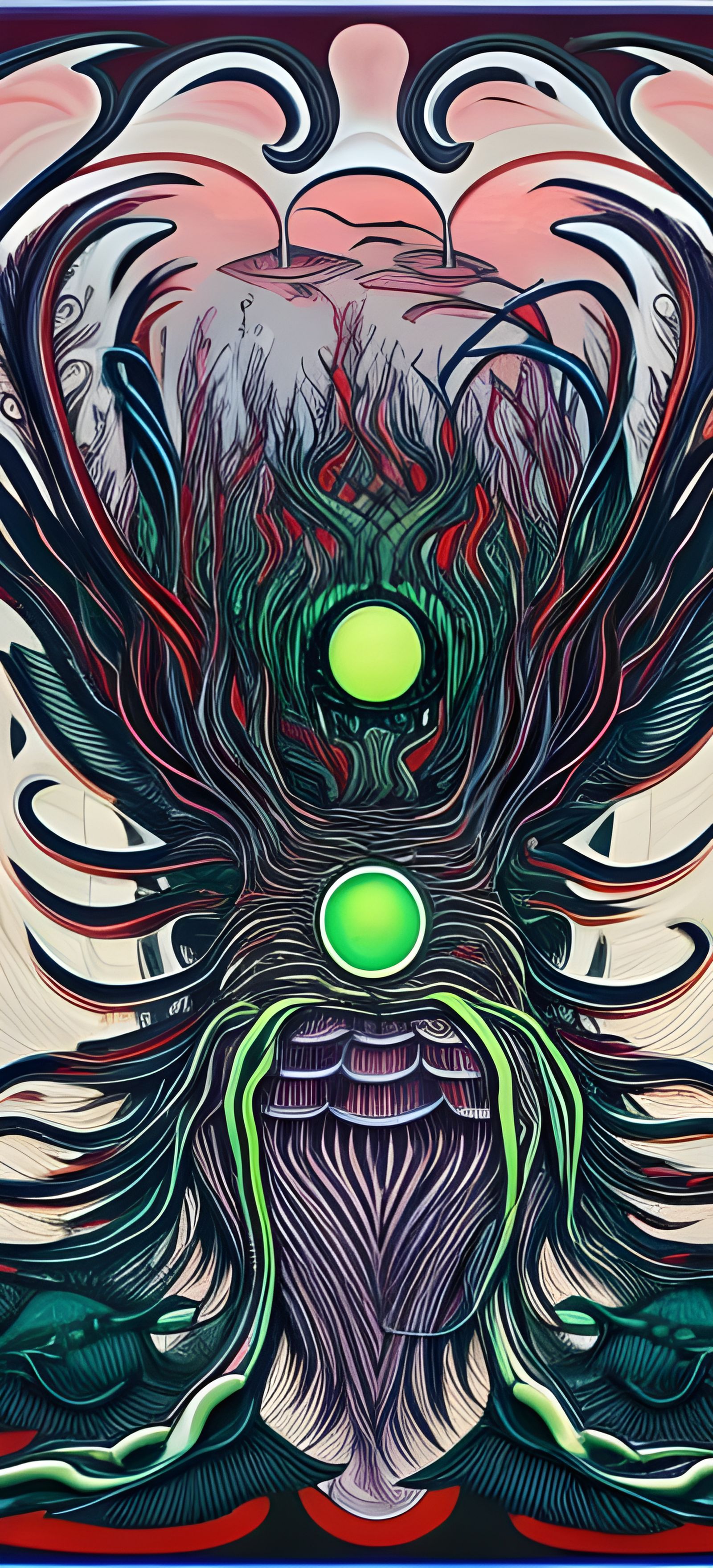 Sturgeon Witches Gathered Around Cauldron in Neon