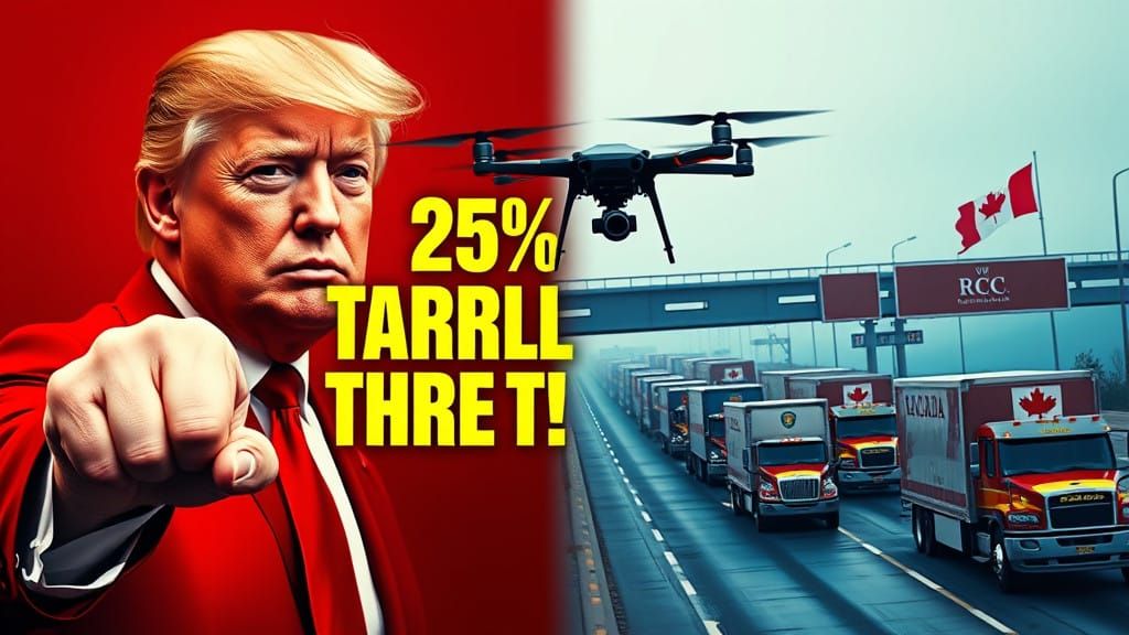 Dramatic Border Tensions as Trump's Tariff Threat Looms