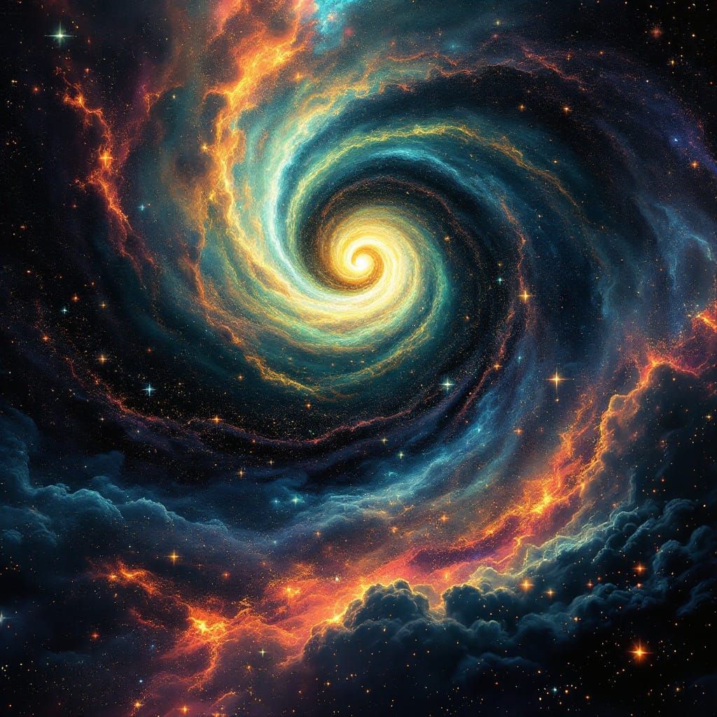 Surreal Cosmic Explosion in Vibrant, Hyper-Realistic Style