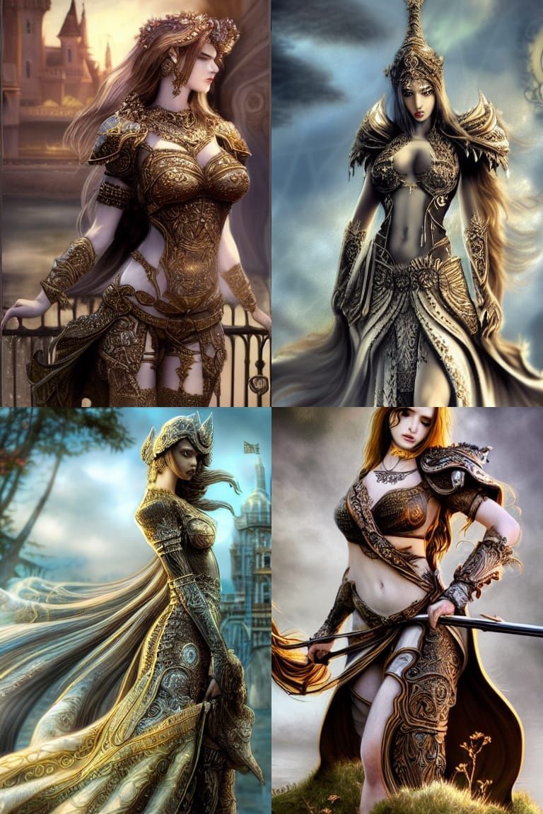 Melancholic Warrior in Renaissance Style Armor