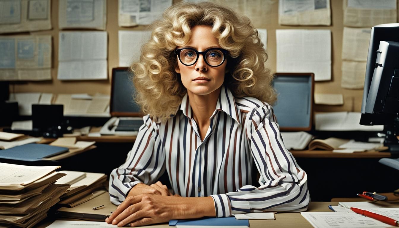 1970s Secretary Portrait with Studio Lighting