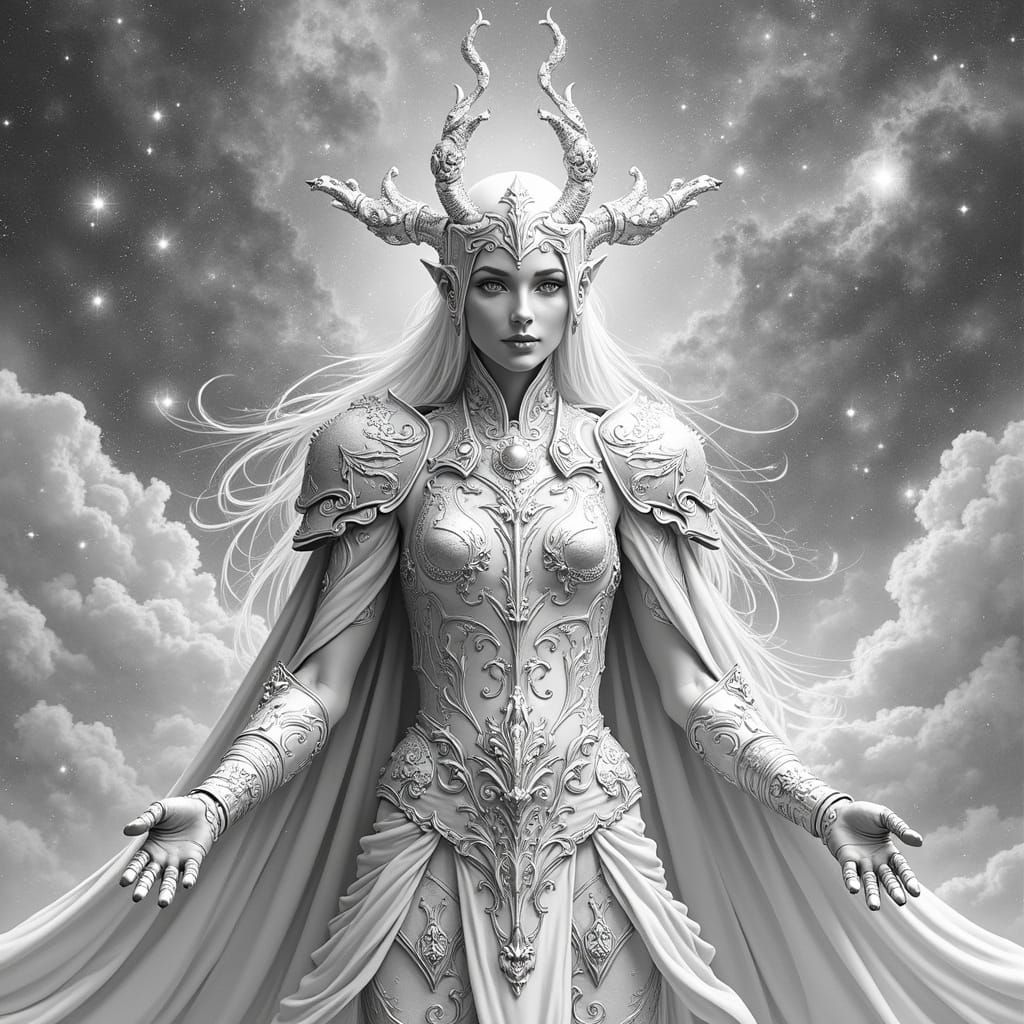 Silver Armored Figure at Gothic Galactic Festival