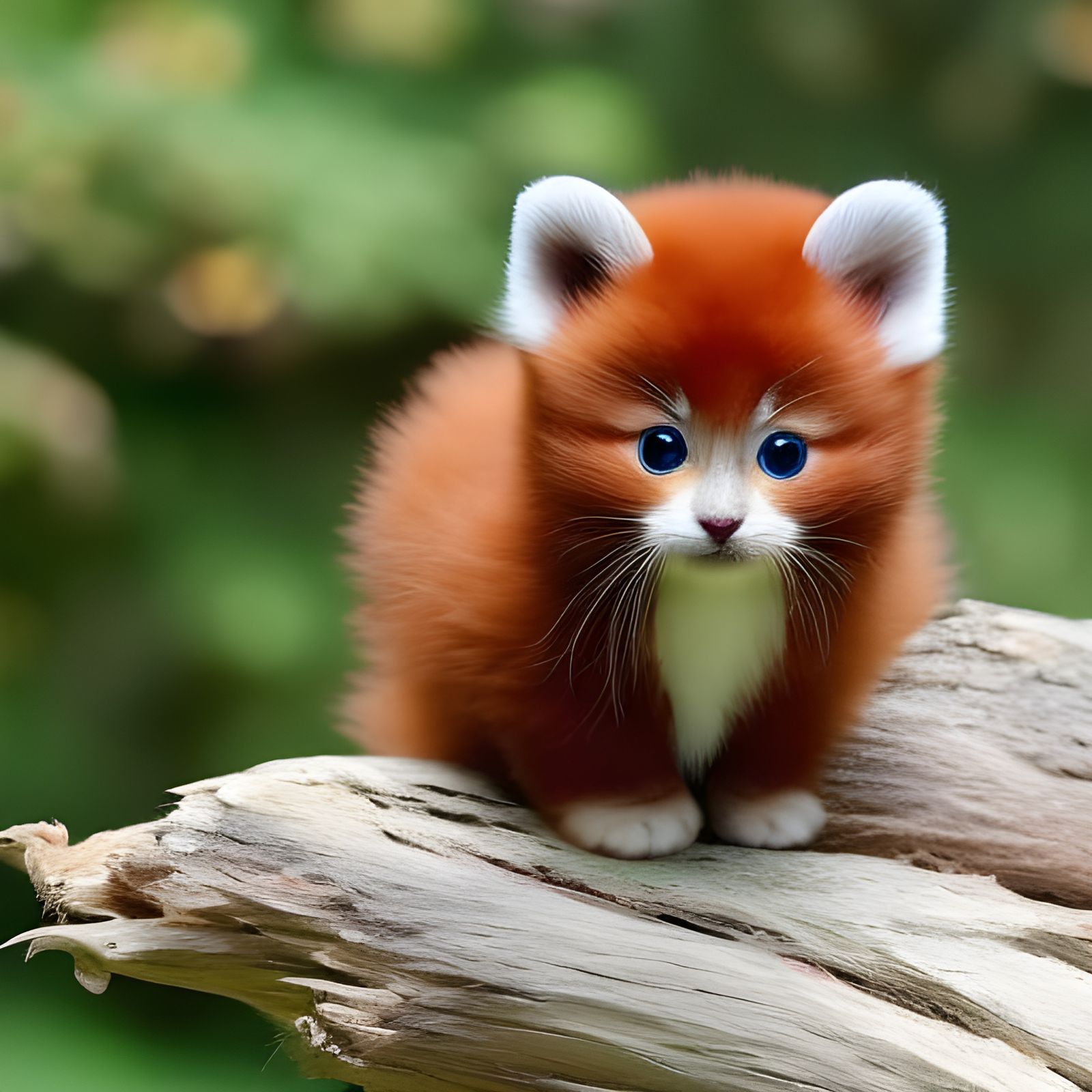 Adorable Red Panda Kitten Art in 8K