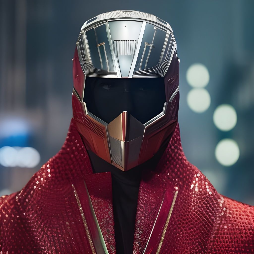 Cyberpunk Titanium Armor with Crystalline Details