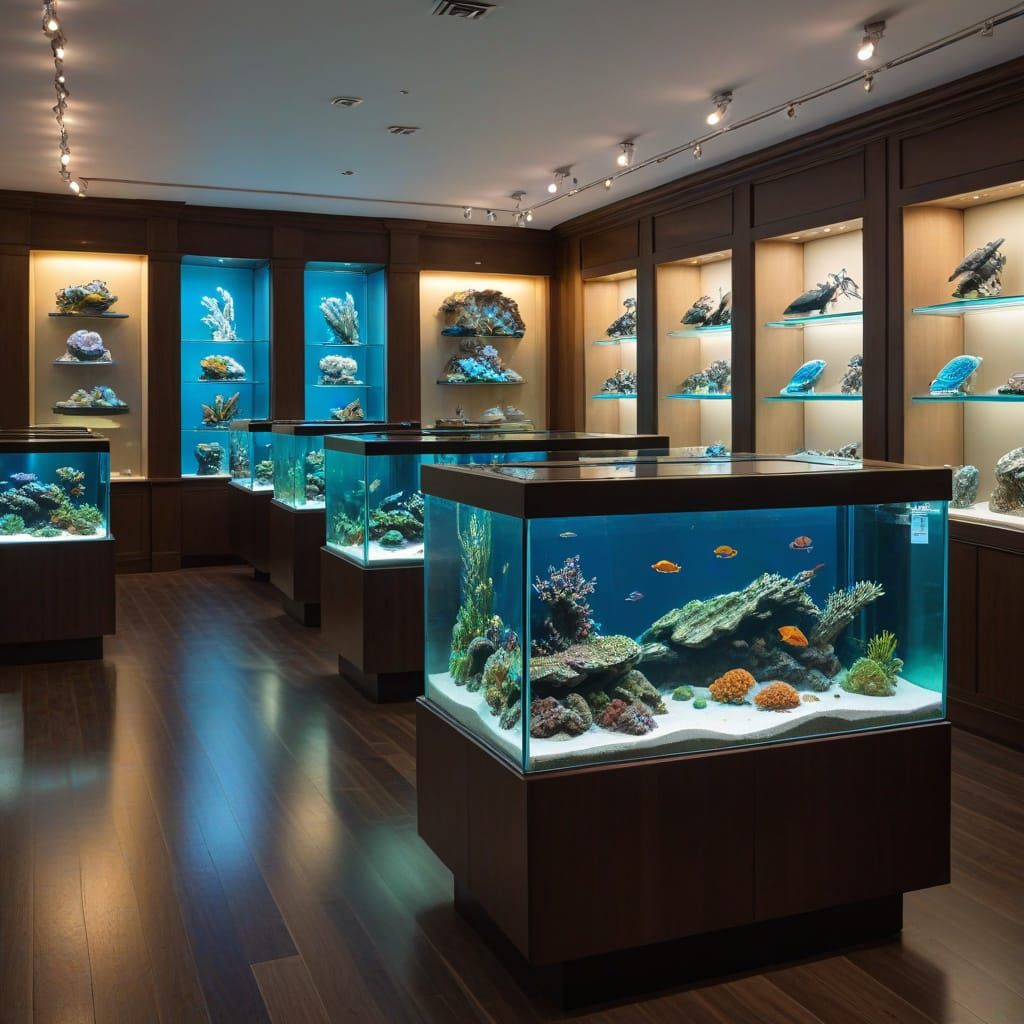 Aquariums Inside a Jewelry Store
