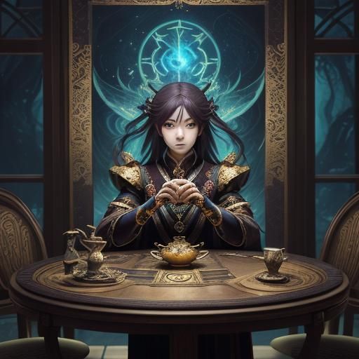 Alice in Wonderland Phoenix Tarot in Anime Style