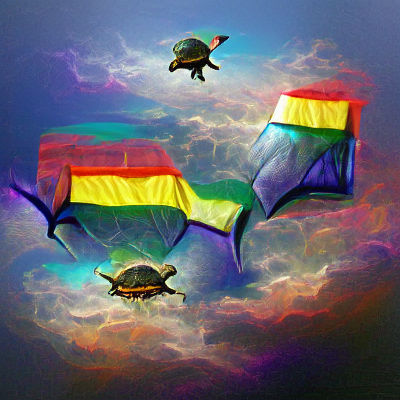Rainbow Winged Turtles Celebrate LGBTQ+ Pride