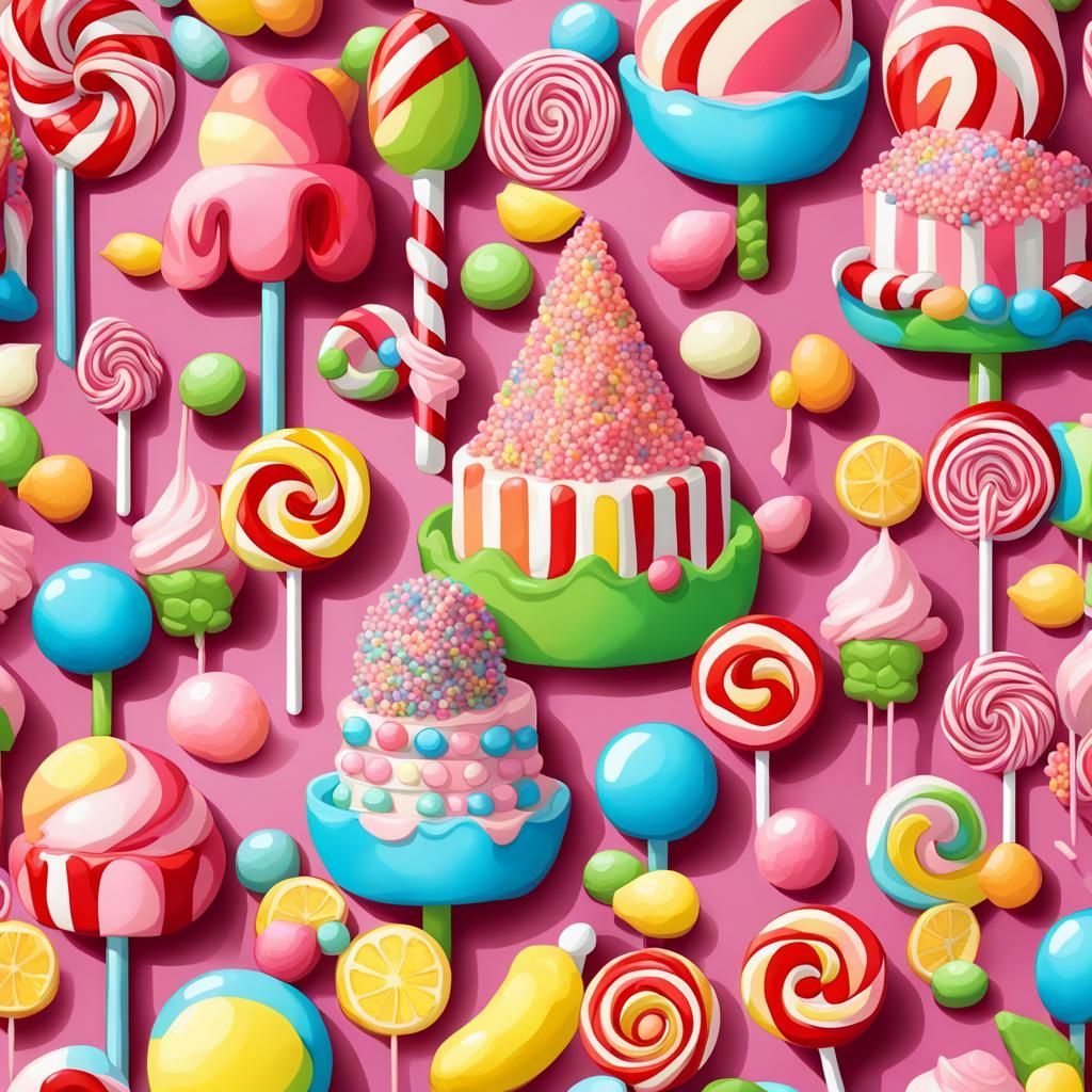 AI Generates a Sweet Candy Wonderland