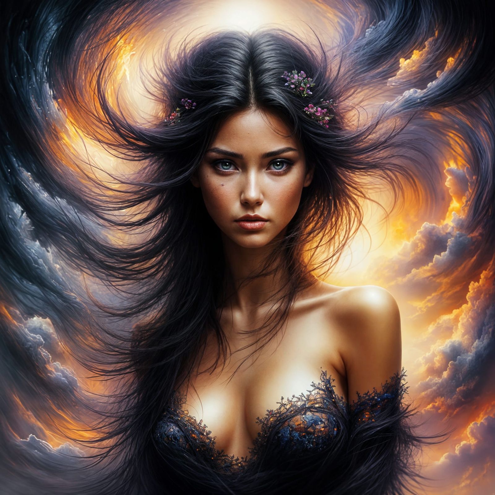 Ethereal Portrait in Fantasy Concept Art Style